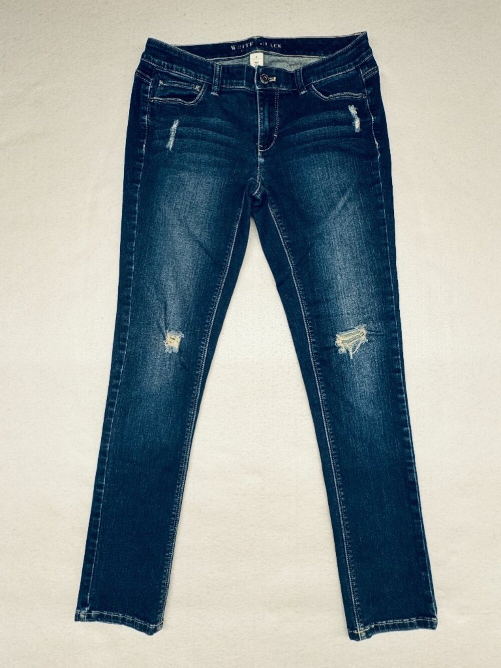 White House Black Market Size 4 Skinny Distressed Jeans
